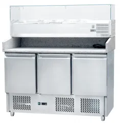 Стол для пиццы Koreco S903PZ (+5/+10) гранит.столеш., 3дв, GN1/1 – купить в RuOborudovanie.ru с доставкой до двери Купить стол для пиццы koreco s903pz (+5/+10) гранит.столеш., 3дв, gn1/1 – цена от завода, доставка до двери | RuOborudovanie.ru