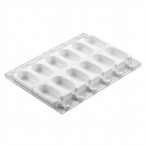 Форма для мороженого Paderno 93Х48,5Х25ММ 90МЛ силикон,пластик 12ШТ 41466-01